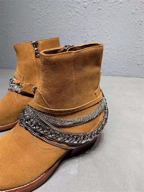 amiri chain boots